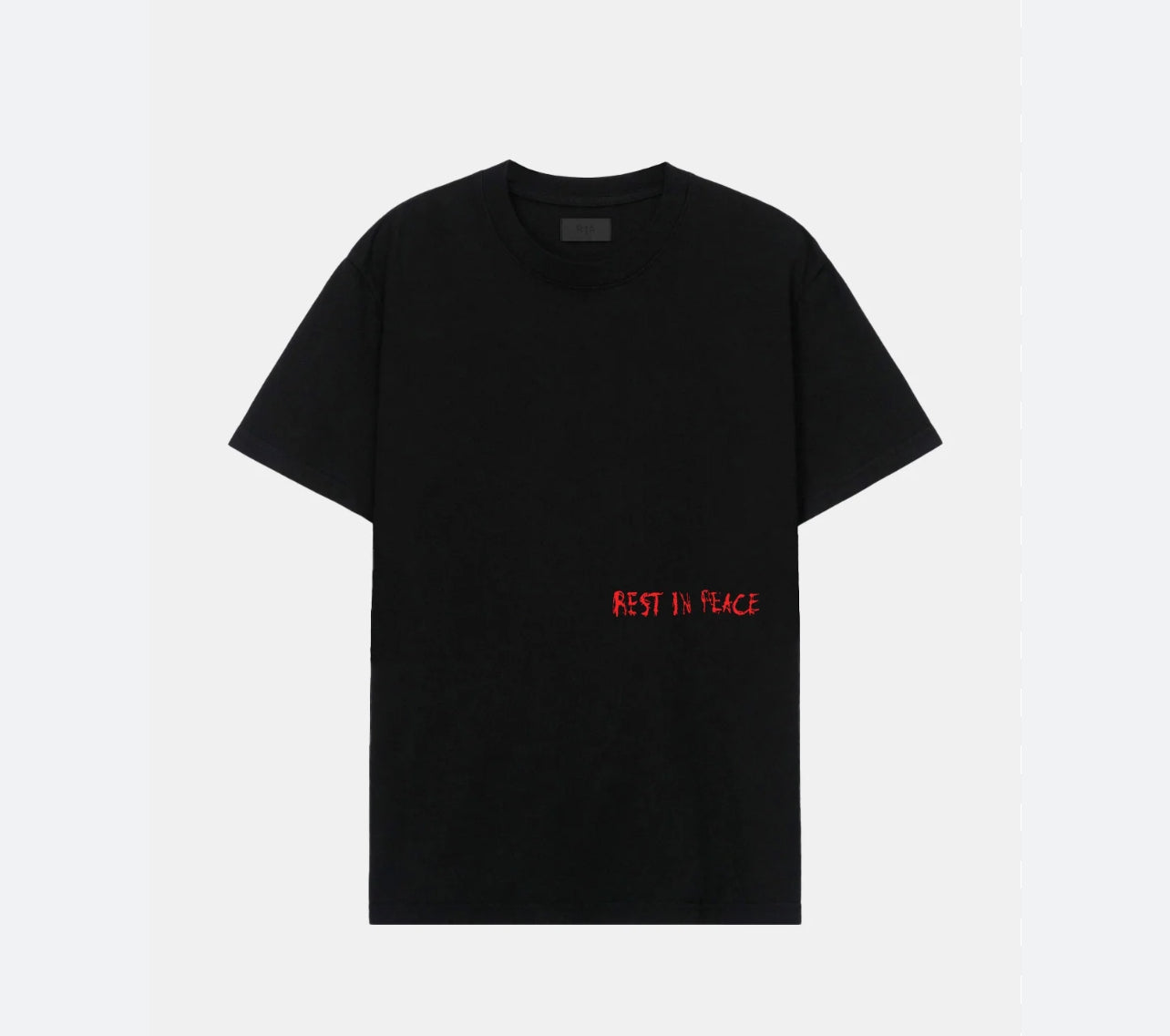 RTA: LIAM TEE BLACK RED RIP CROSS