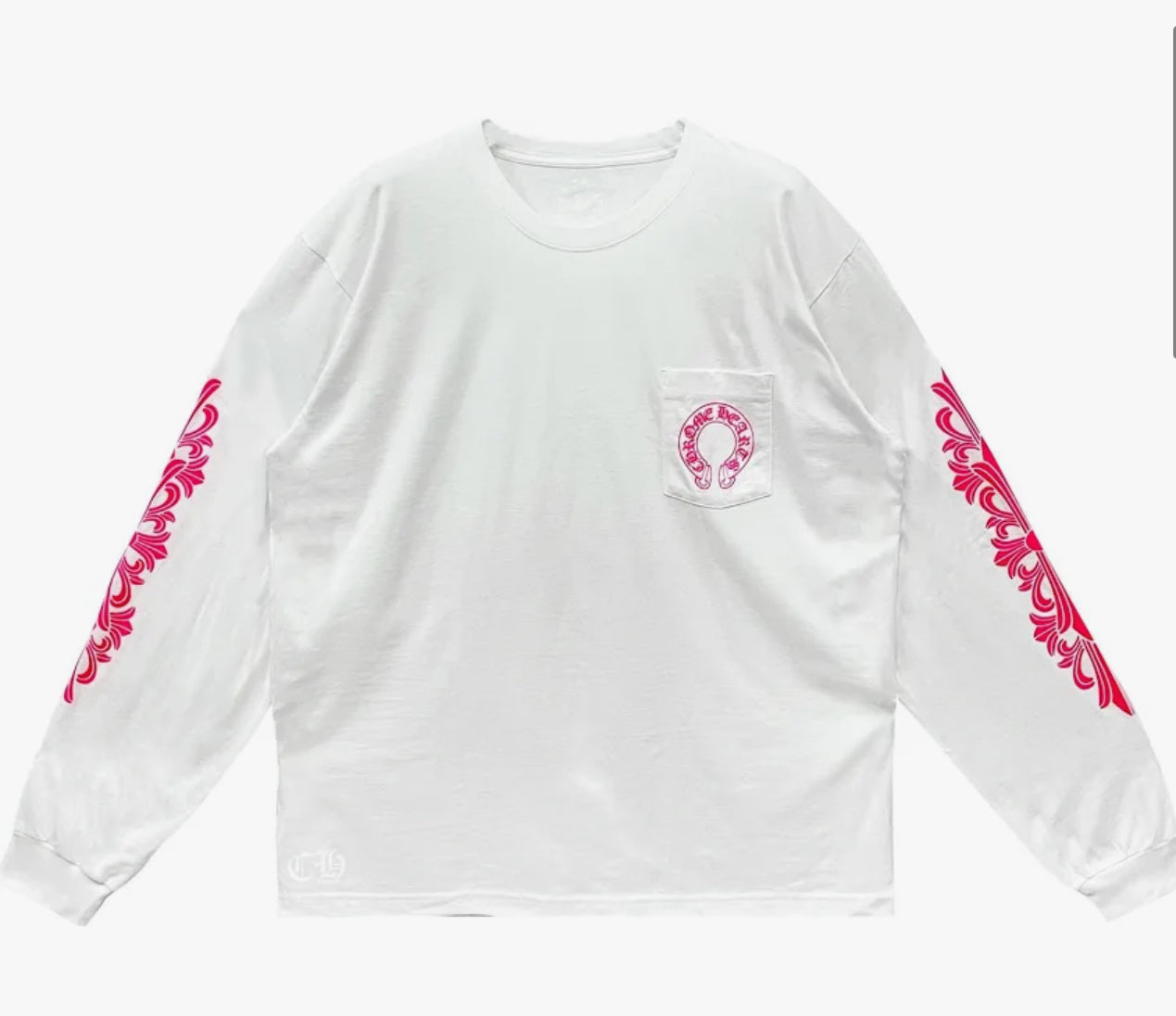 Chrome Heart White/Pink Horseshoe T-Shirt
