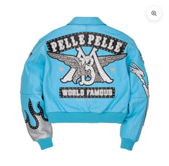 PELLE PELLE : Women's Cropped World Famous Light Blue Leather