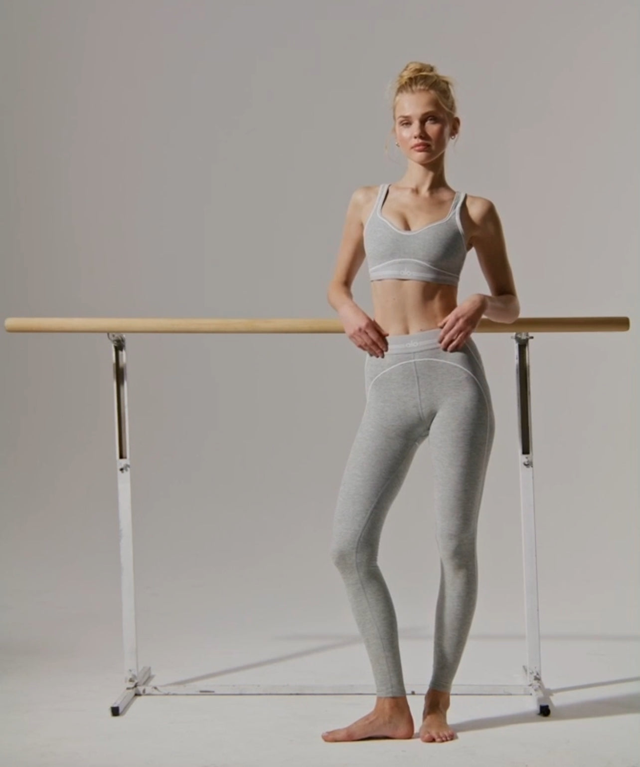 ALO: Heart throb Grey Leggings Set