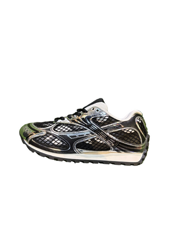 BOTTEGA VENETA: Black/White Orbit Sneakers