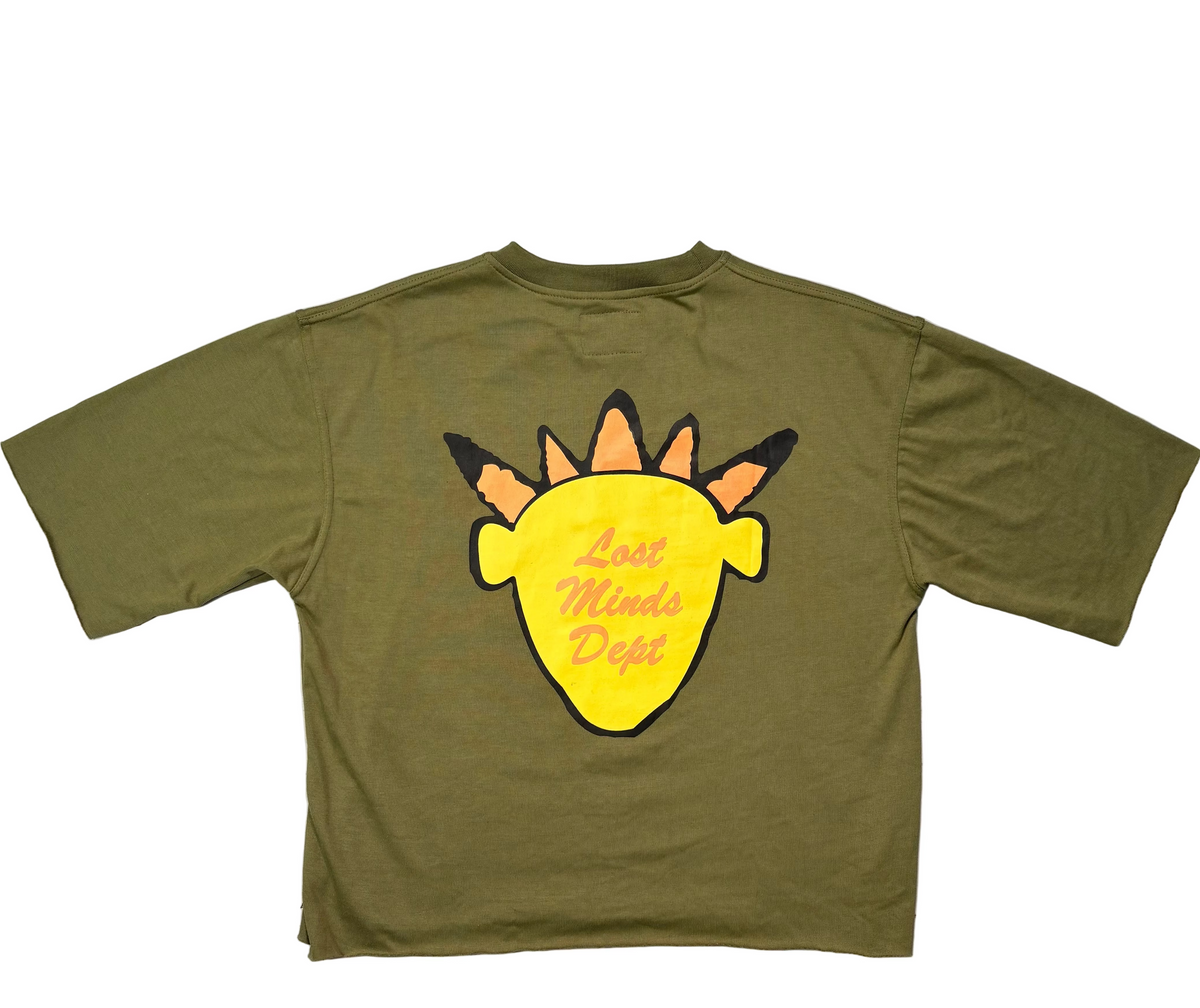 LOST MINDS : Green Crop Tee