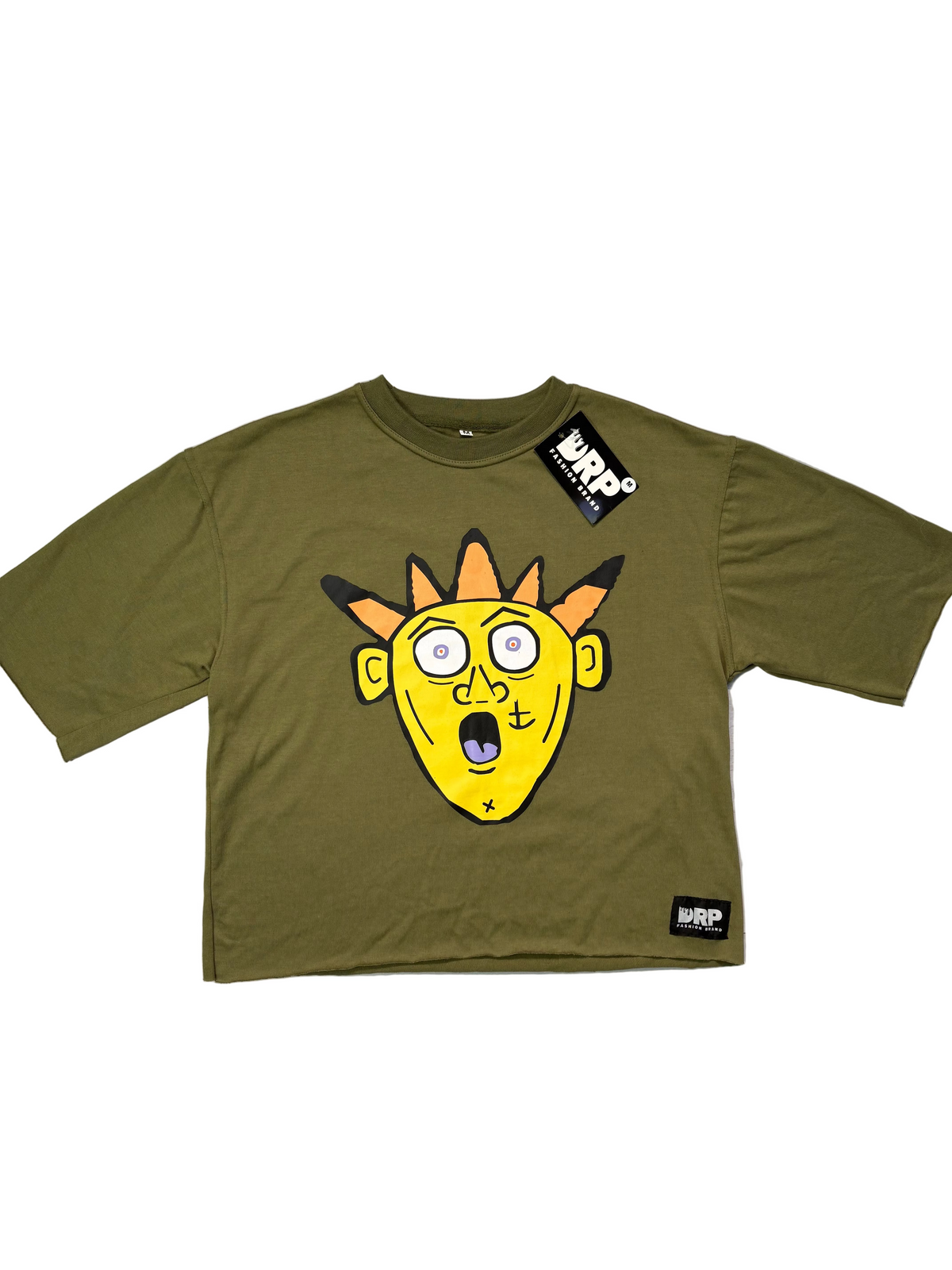 LOST MINDS : Green Crop Tee