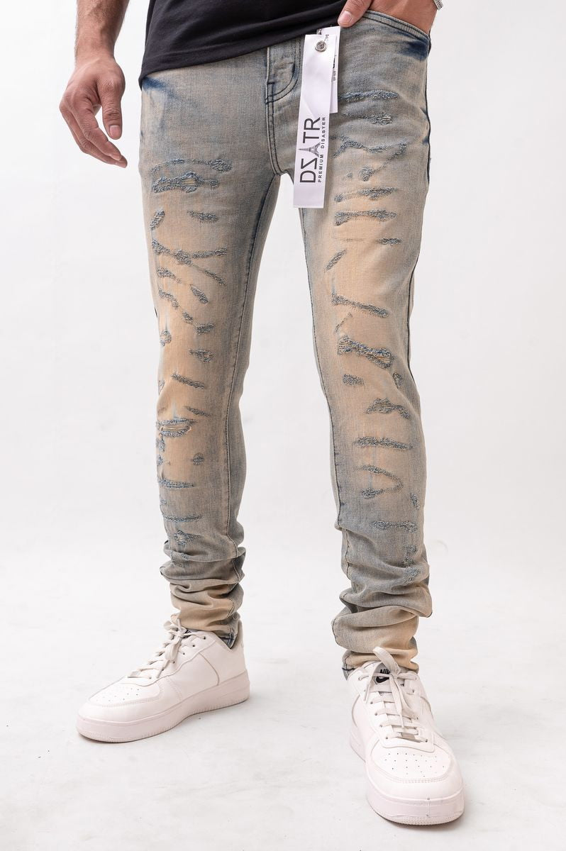 DSTAR: DARK VINTAGE ULTRA SKINNY STRETCH DENIM