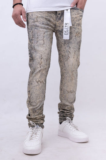 DSTAR: DAZZLING GREY ULTRA SKINNY STRETCH DENIM