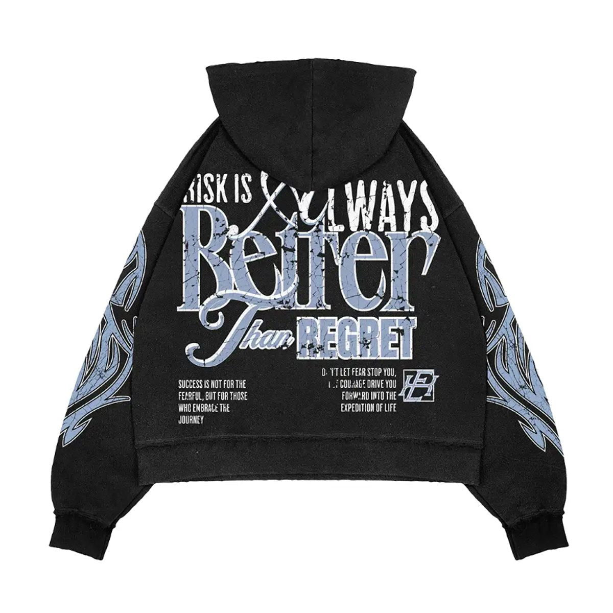 PREMIUM MILANO: BLACK WASHED HOODIE