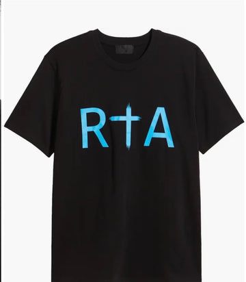 RTA: LIAM REG FIT S/S TEE | BLACK/BLUE