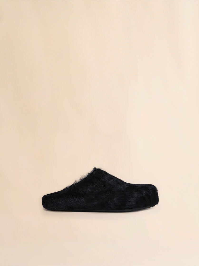 MARNI: Black Fussbett Sabot Mules