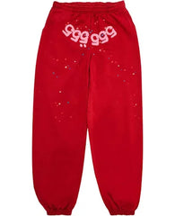 Sp5der: red/pink jogger set