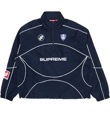 Supreme:navy blue pullover