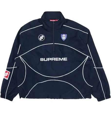 Supreme:navy blue pullover