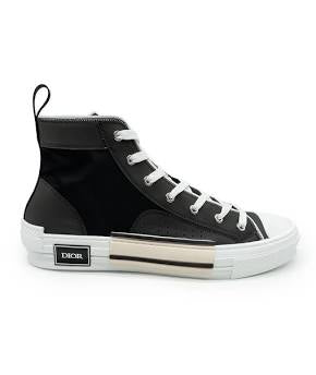 DIOR : HIGH TOP BLACK SNEAKERS