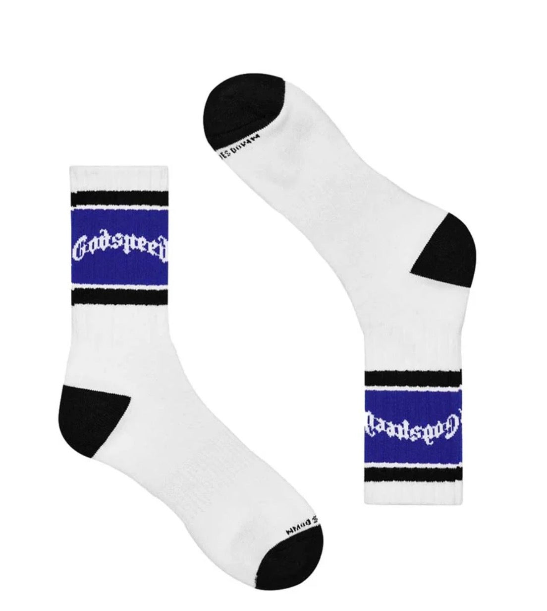 Godspeed: OG Logo Striped Sock White/Blue