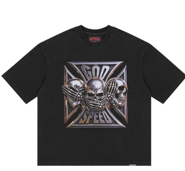 Godspeed: Omertà Black Wash TShirt