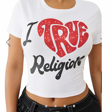 TRUE RELIGION :
 Love TR Shirt