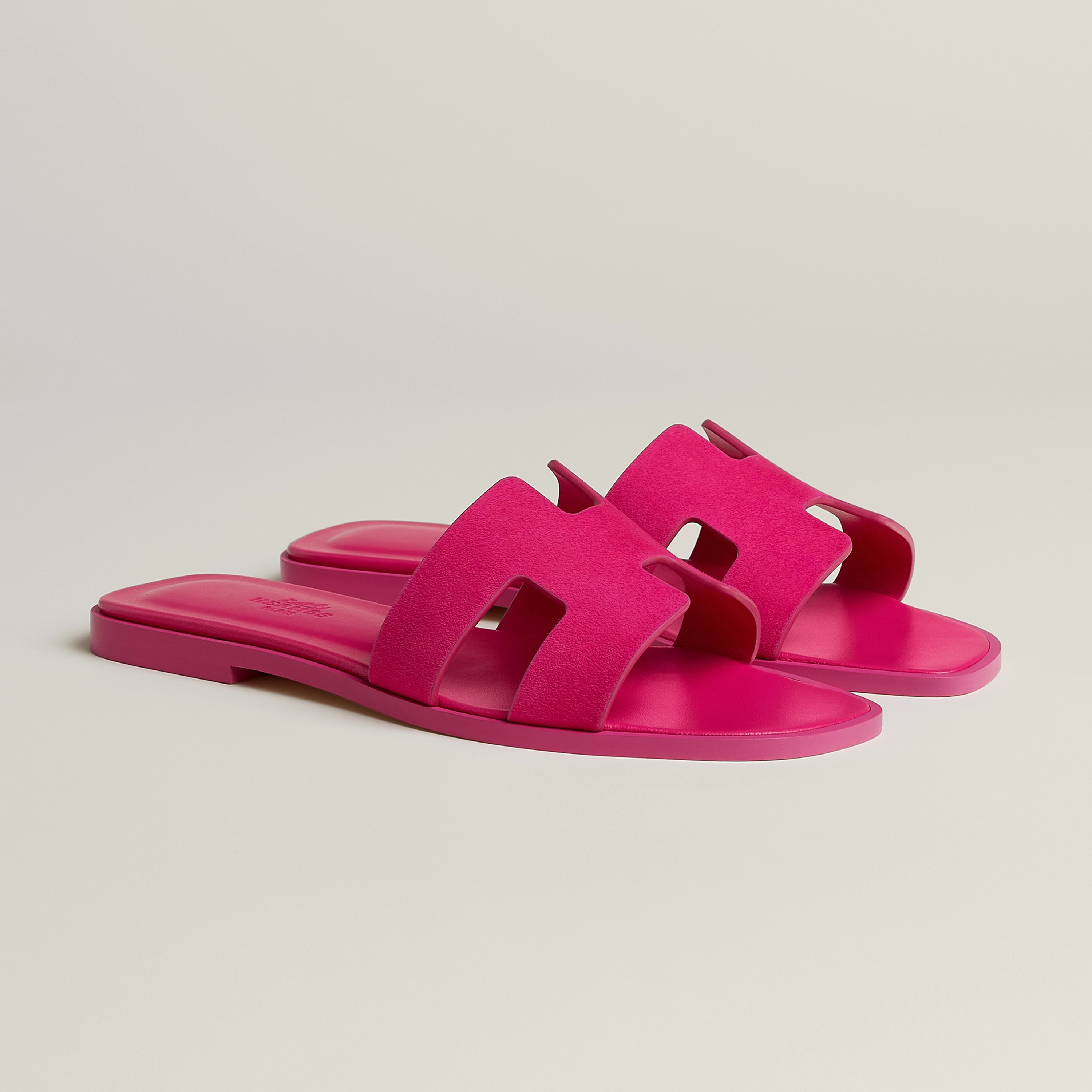 Hermes Rose Sakura Oran Sandals