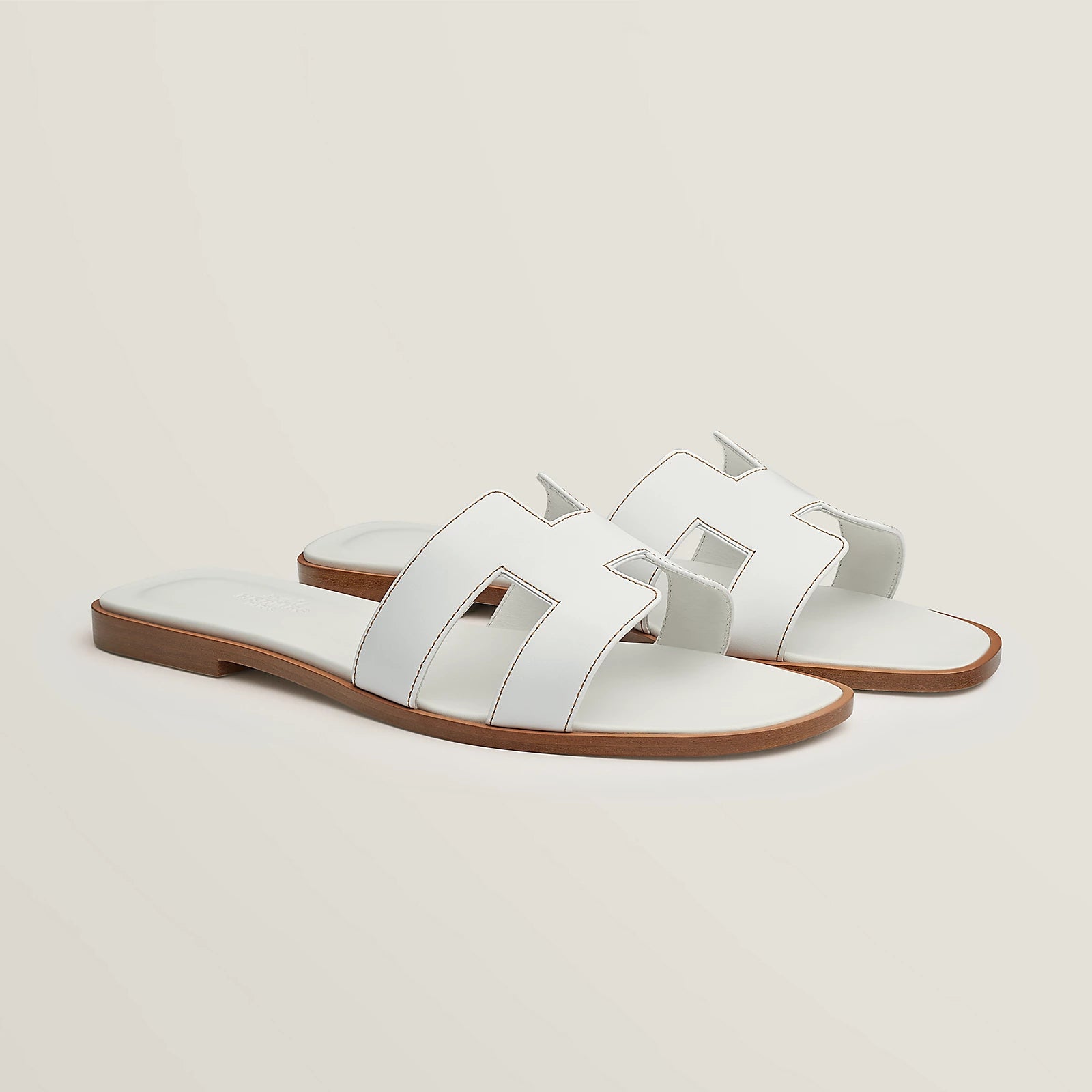 Hermes Blanc Oran Sandals