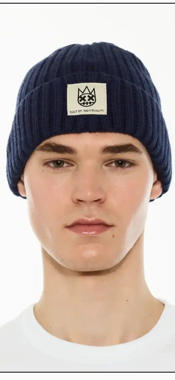 CULT OF INDIVIDUALITY: KNIT HAT MIDNIGHT BLUE product image