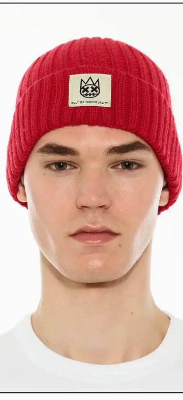 CULT OF INDIVIDUALITY: KNIT HAT ROUGE RED product image
