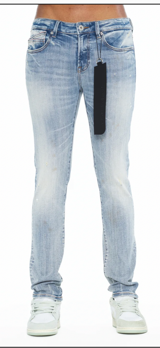 CULT OF INDIVIDUALITY: PUNK SUPER SKINNY FIT 601 JEANS CYAN