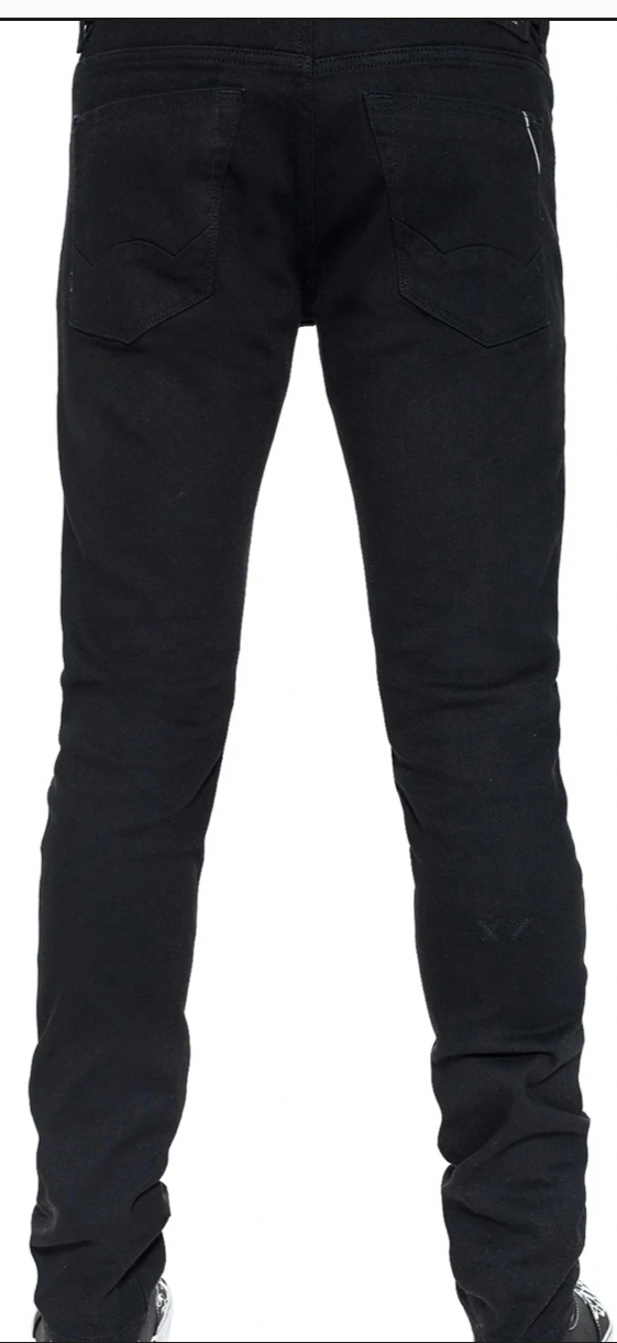 CULT OF INDIVIDUALITY: PUNK SUPER SKINNY STRETCH JEANS BLACK
