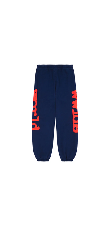 SP5DER :
 NAVY BLUE/RED JOGGERS