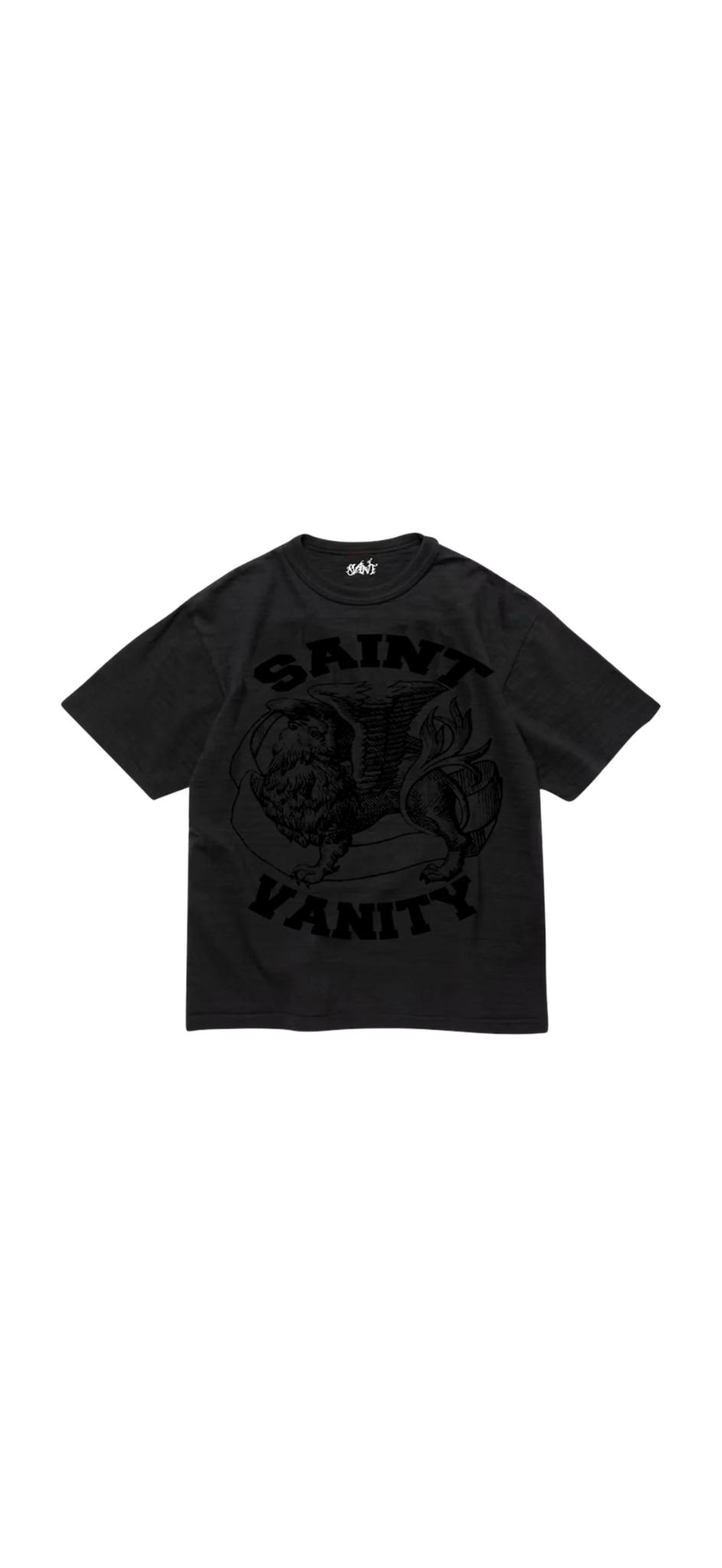 SAINT VANITY MONOCHROMATIC BLACK T SHIRT
