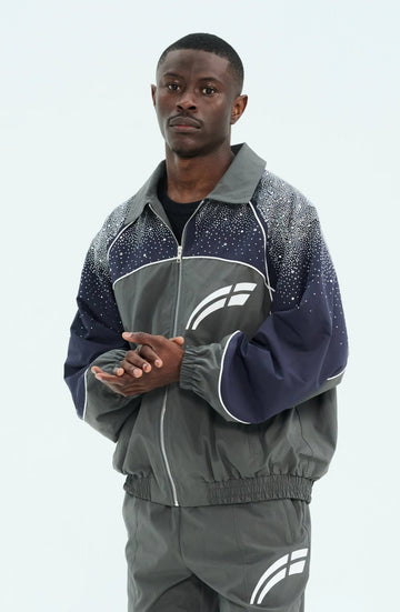RVS ASTRAL: NAVY BLUE/CHARCOAL WINDBREAKER