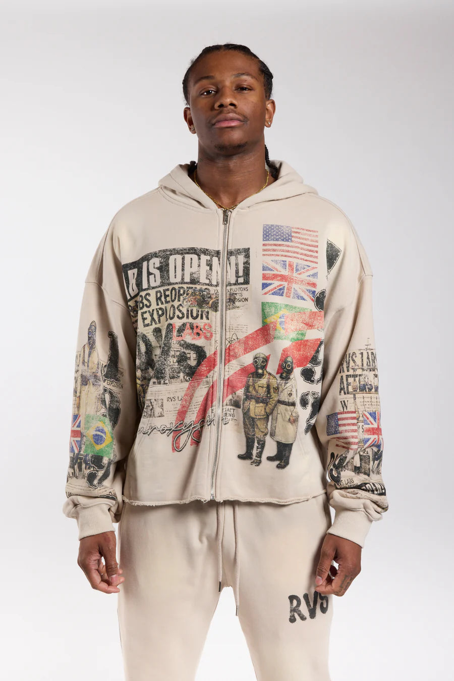 RVS ASTRAL : SUN WASHED ARTICLE HOODIE