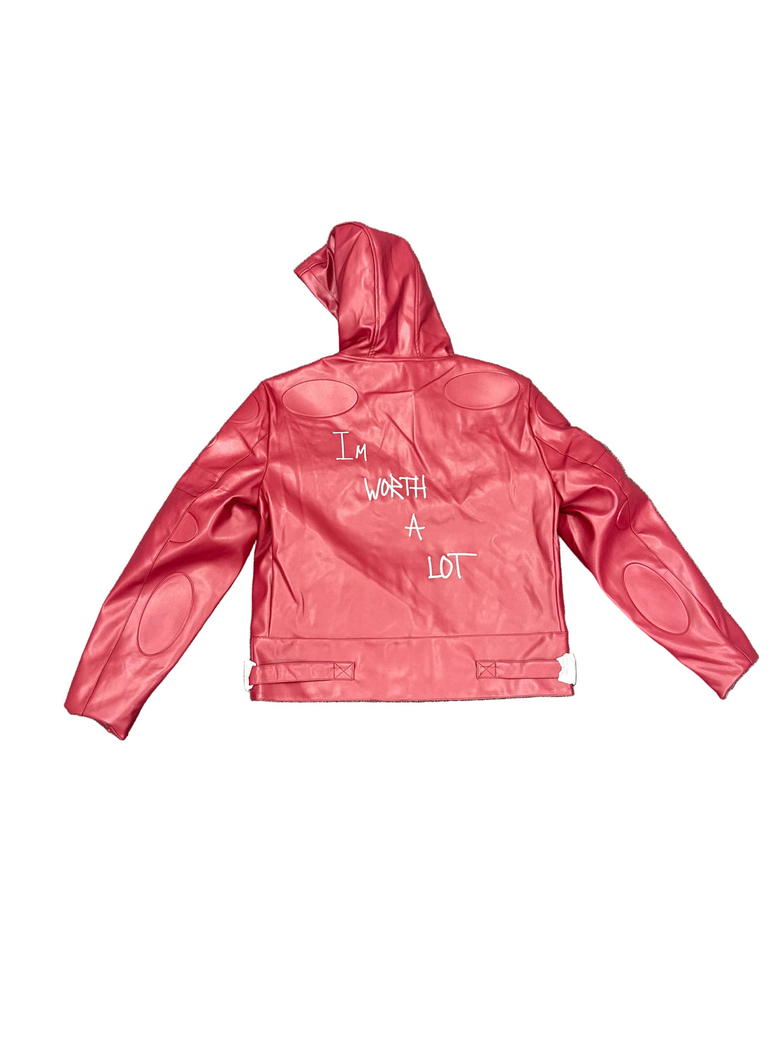 KNOTWTR Red Vegan Leather Jacket