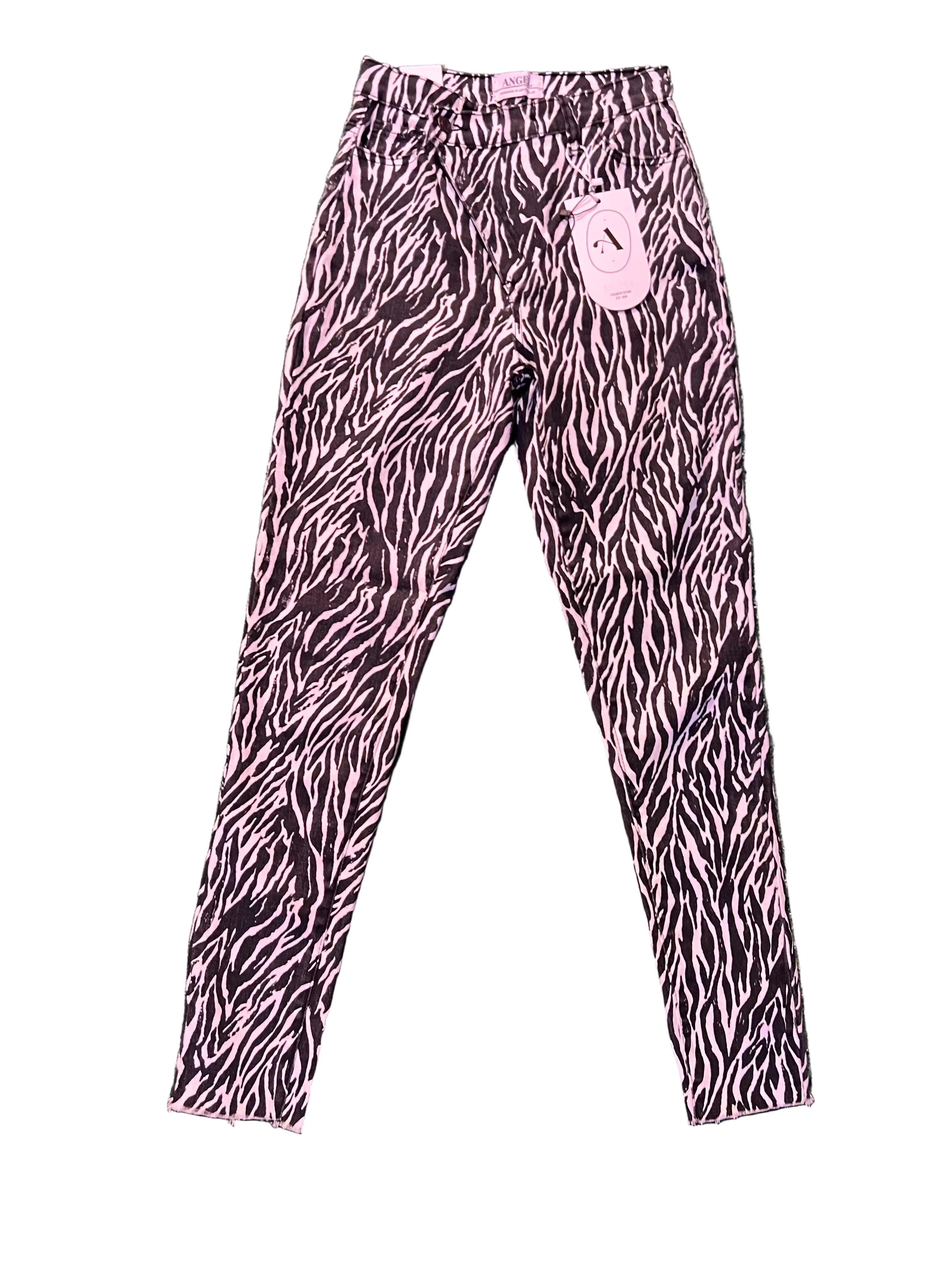 ZEBRA PRINT STRAIGHT CUT JEANS