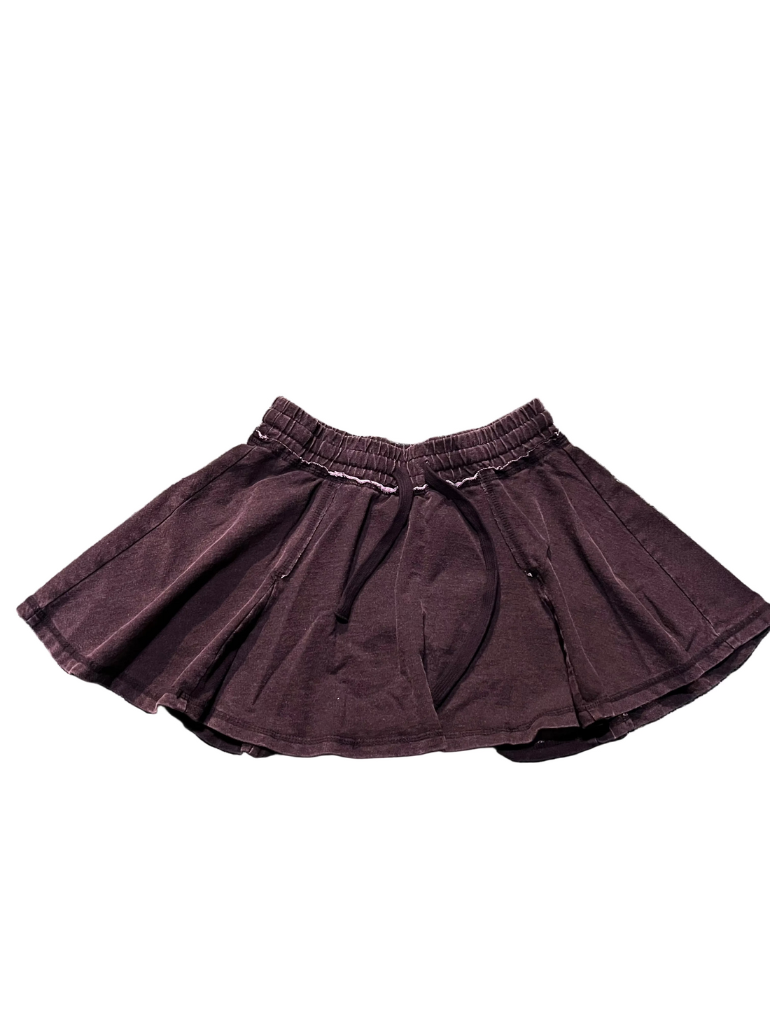 BLACKED WASHED CROPPED SKIRT SET