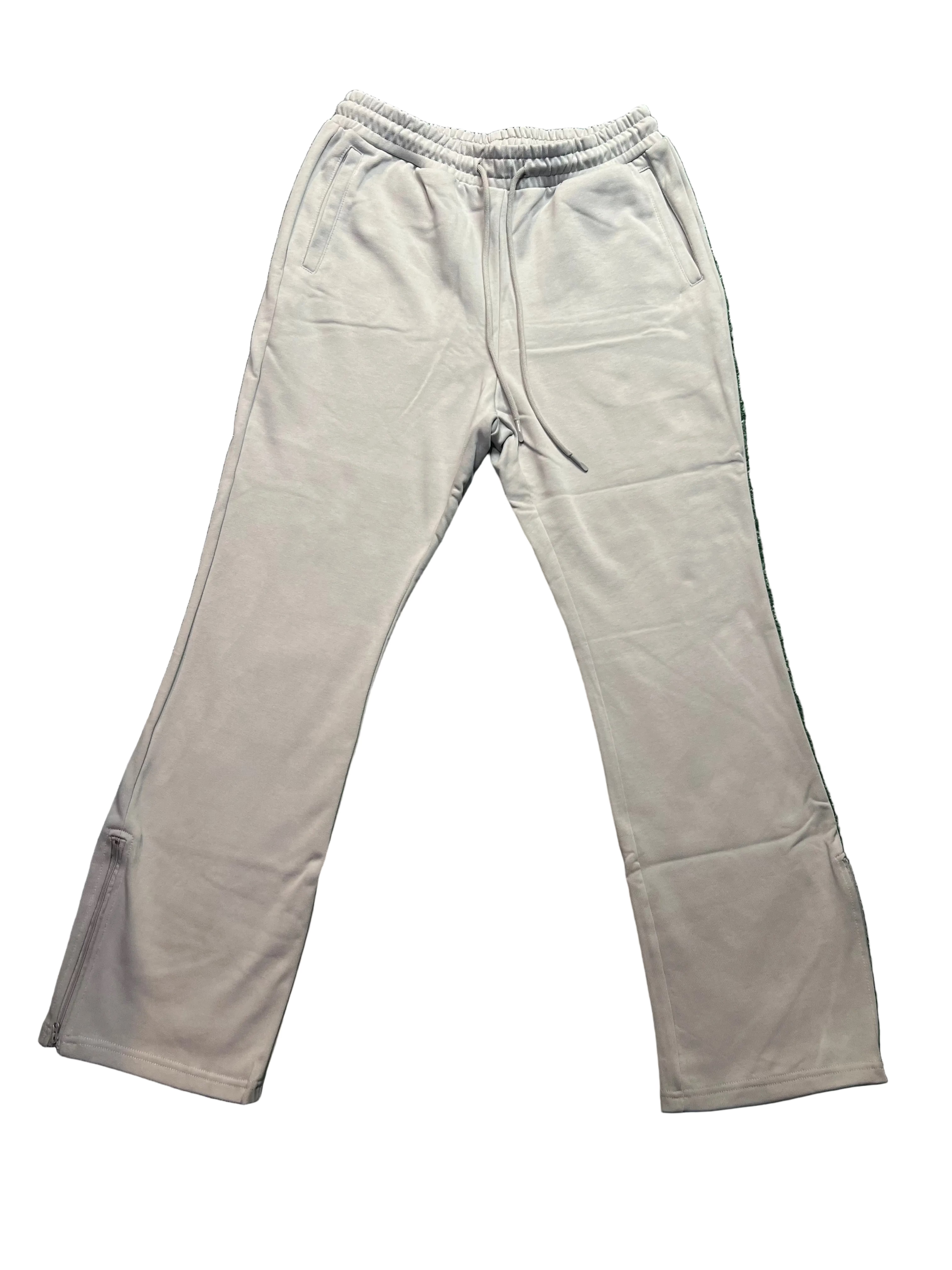PREMIUM MILANO: GRAY TONAL RHINESTONE SWEATPANTS