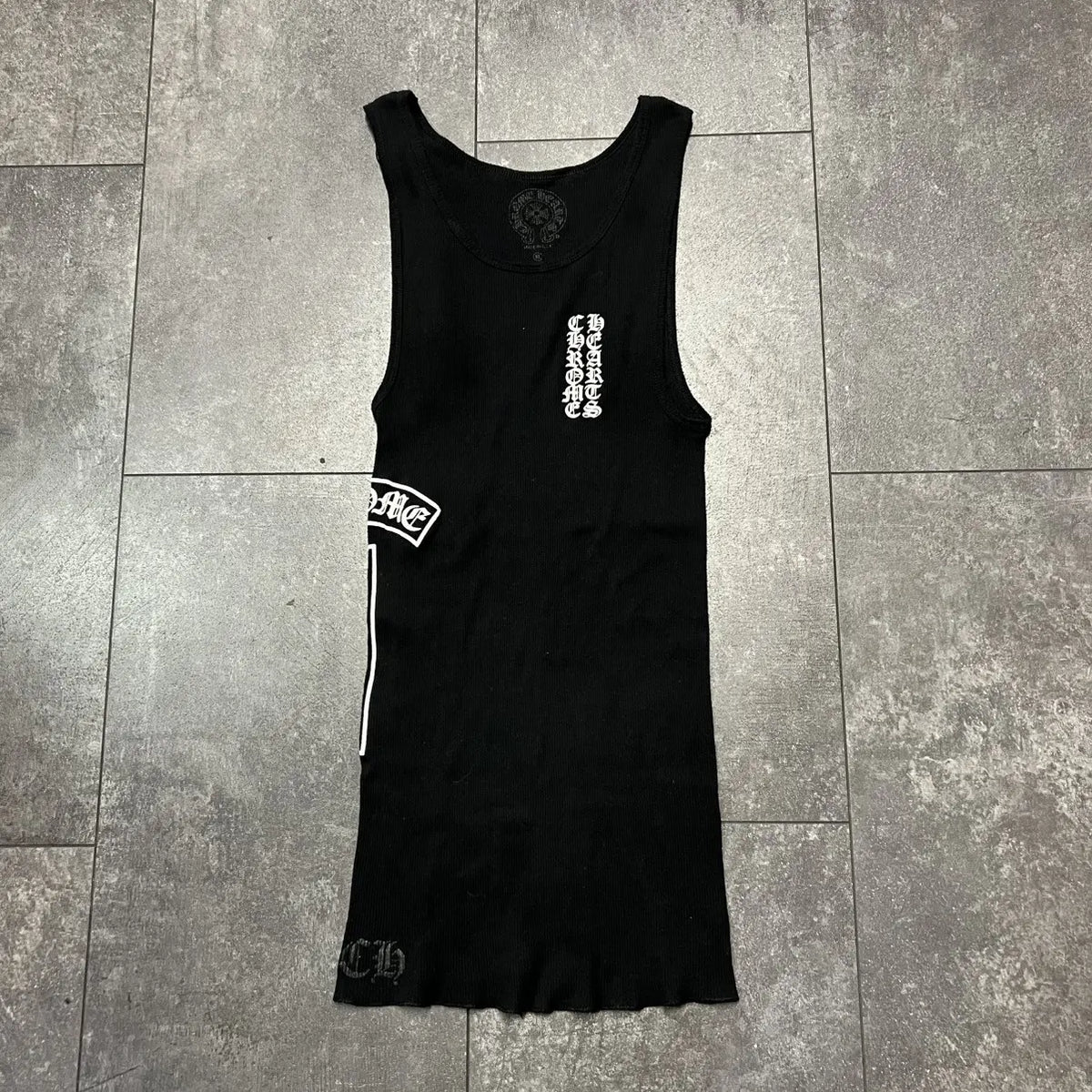 CHROME HEARTS
: BLK/WHITE TBBAR SCRIPT LOGO TANK TOP DRESS