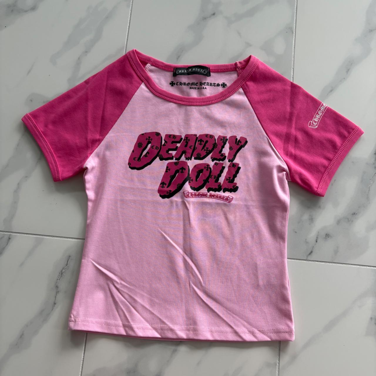 CHROME HEARTS: DEADLY DOLL : Pink BabyTee