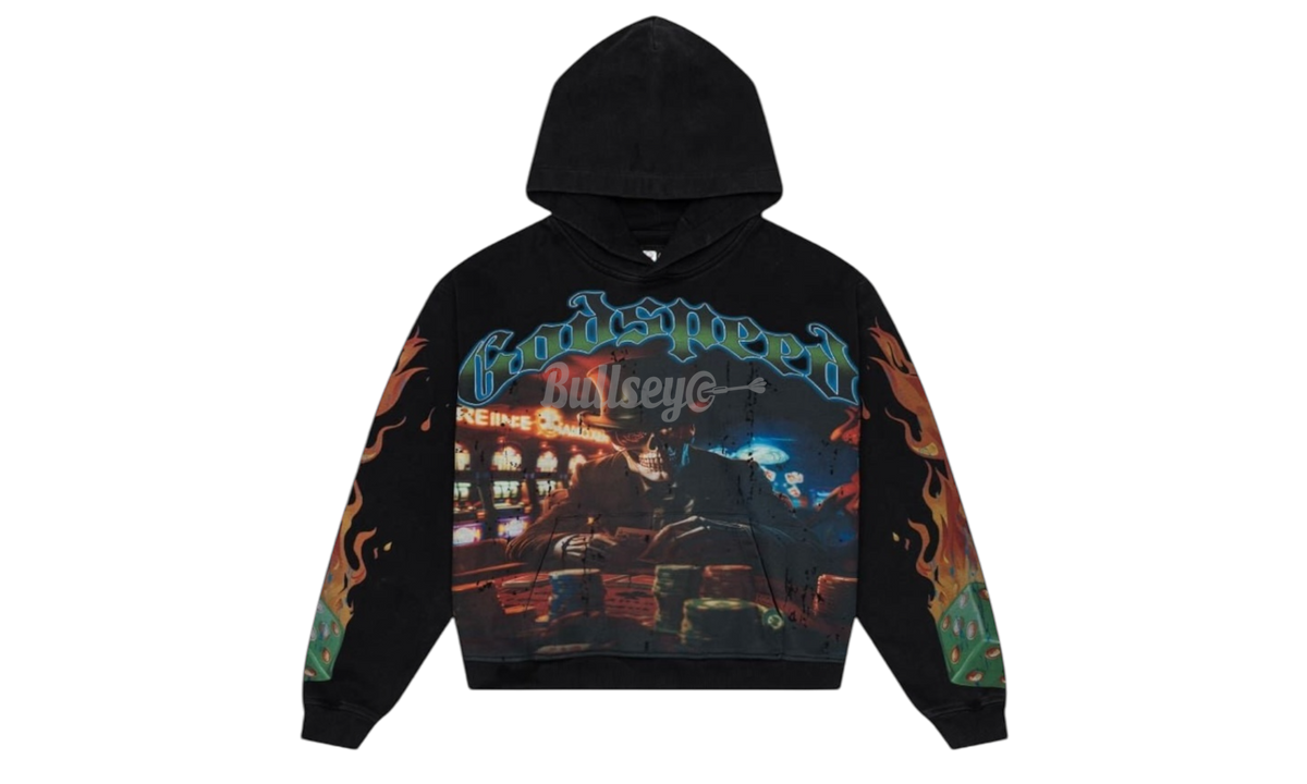 GODSPEED: LIFE’S A GAMBLE WASHED BLACK HOODIE