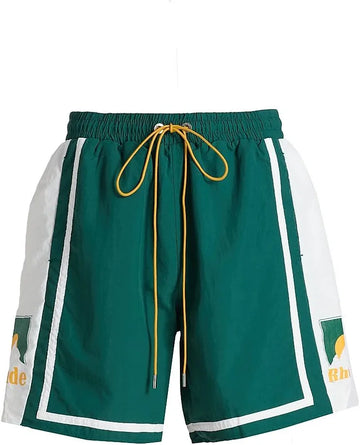 Rhude Green Logo Shorts