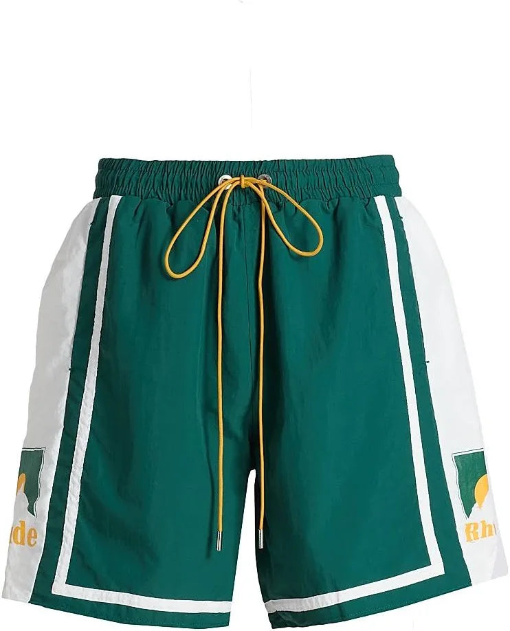 Rhude Green Logo Shorts