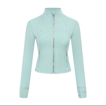 LULULEMON: TEAL CROPPED GOLD ZIPPER LEGGINGS SET
