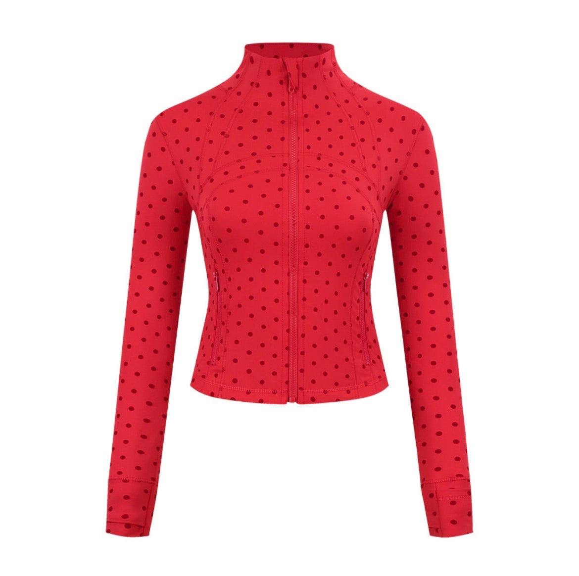 LULULEMON: RED POLKA DOT CROPPED LEGGINGS SET