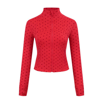 LULULEMON: RED POLKA DOT CROPPED LEGGINGS SET