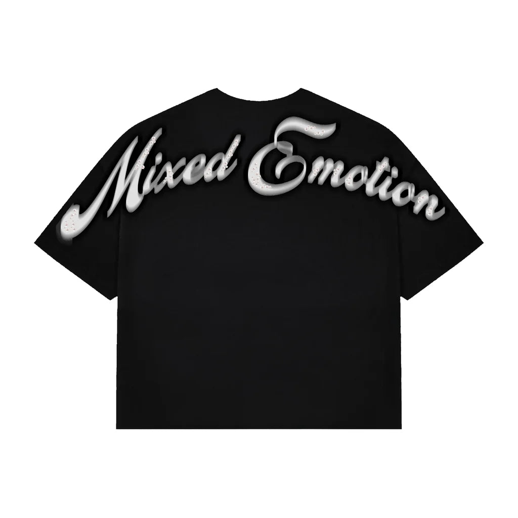 MIXED EMOTION: BLACK PEARL CROPPED TEE