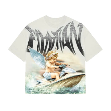 MIXED EMOTION: CREAM JETSKI RHINESTONE TEE