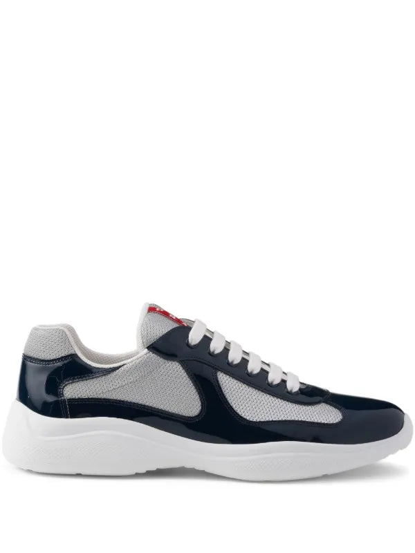PRADA: American Cup Navy Blue Sneaker