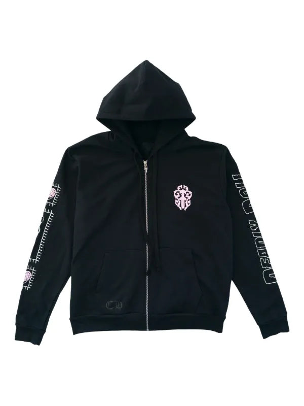 CHROME HEARTS: DEADLY DOLL PINK DAGGER ZIP UP