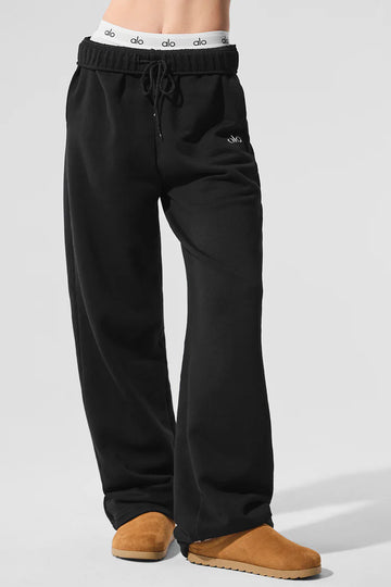 Alo: Accolade Straight Leg Sweatpant Black