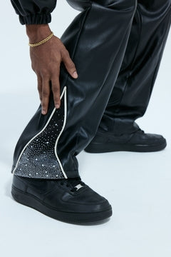 RVS: Pebbled Leatherette Black “Astral” Pants