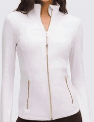 WHITE & GOLD LULULEMON SHORT SET