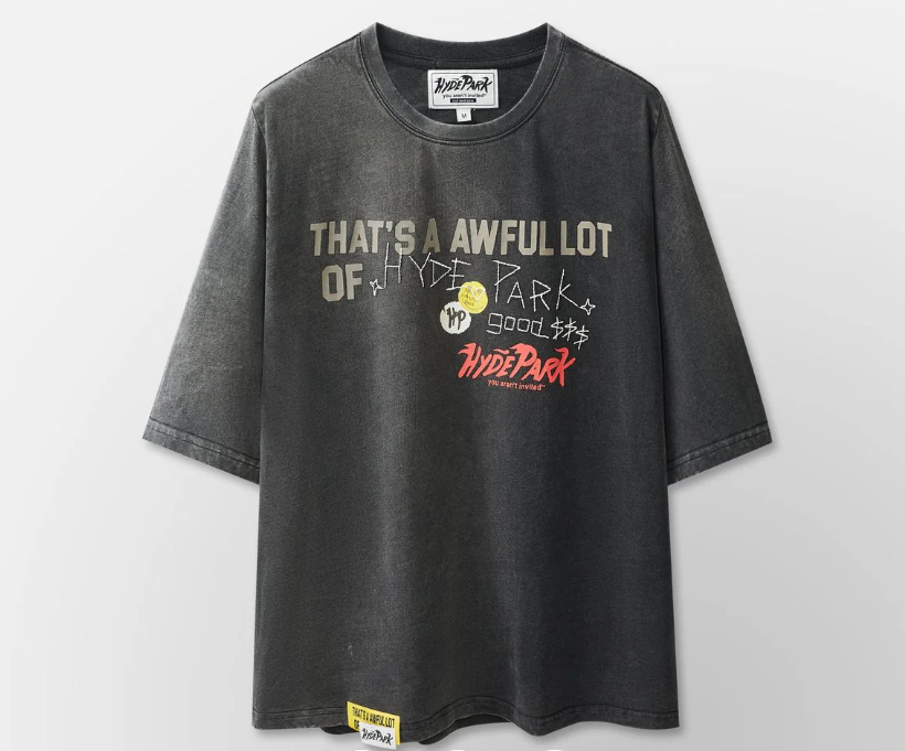 HYDE PARK: Alocs Hp Stickered Up Black T-Shirt